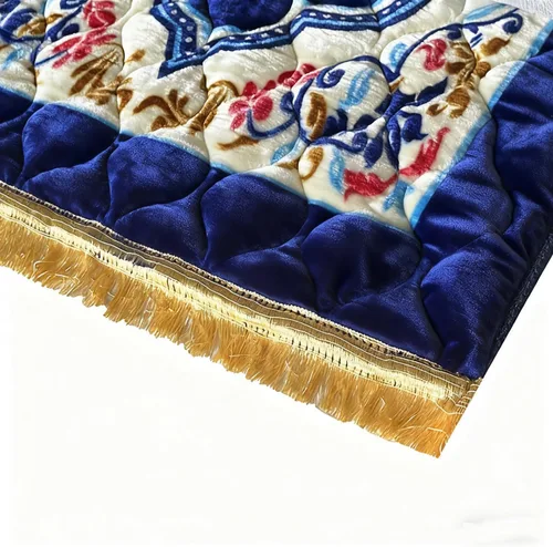 Vista 7 de JE JOUE Alfombra de oración musulmana, islámica, suave, grande, para oración islámica, islámica, gruesa para hombres y mujeres, Janamaz, Sajadah Azul