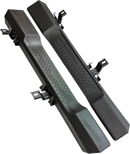 Vista 6 de Estribos Laterales con Escalones Desplegables y Barras para Jeep Wrangler JK 2007-2017 de 2 Puertas