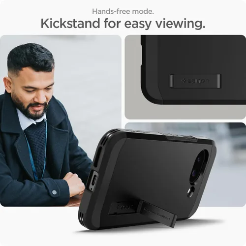 Vista 6 de Spigen Funda para Pixel 9a, Tough Armor (Ai) MagFit (2025) [Compatible con accesorios MagSafe] - Negro