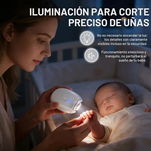 Vista 3 de 2 cortaúñas eléctrico, 3 en 1, cortaúñas automático y lima de uñas eléctrica con luz, amoladora de uñas automática universal, 3 velocidades