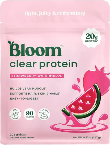 Vista 8 de Bloom Nutrition Proteína de suero transparente, limonada de frambuesa, 10