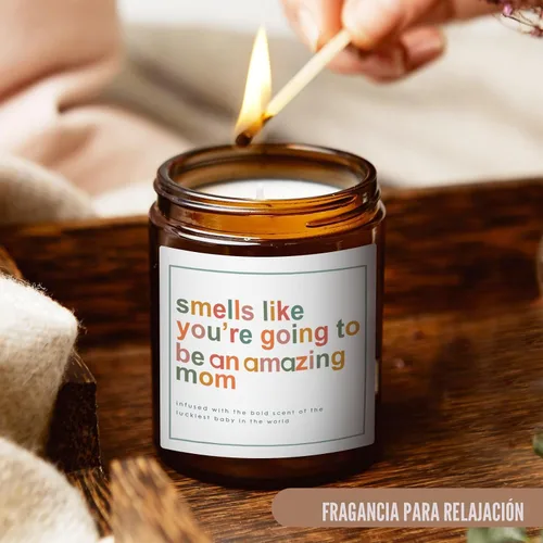 Vista 5 de Regalos del Día de la Madre para Mamá, Regalos para Mamá Nueva, Regalo para Nuevas Mamás, Regalo de Madres Después del Parto - Vela de Cera de Soja