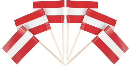 Vista 12 de QQSD Bandera de Albania palillo de dientes Albania Pequeña Bandera para cupcakes, 100