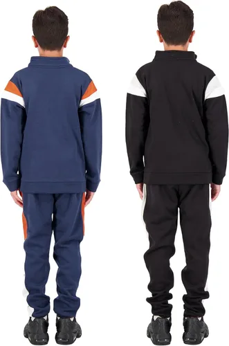 Vista 3 de Hind - Conjunto deportivo infantil de 4 piezas con sudadera con capucha y pantalón para correr