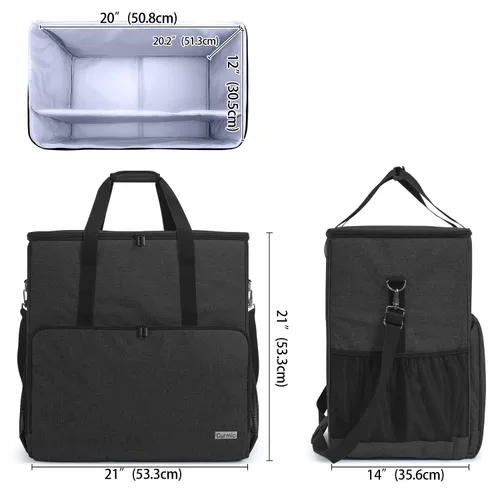 Vista 6 de CURMIO Funda de transporte para PC con divisor interior para torre y Negro