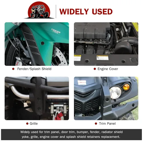 Vista 6 de moveland 60PCS 0.315 in ATV Fender Push Clips para Honda y más