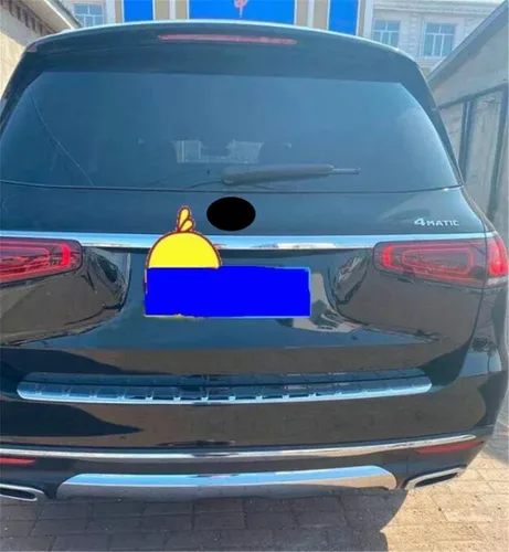 Vista 2 de HIGH FLYING Para Mercedes-Benz Clase GLS (X167) 2020-2024 Accesorios de coche Acero inoxidable para maletero trasero parachoques protector de placa