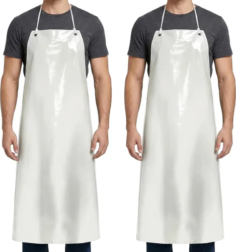 Vista 8 de Xpose Safety Heavy Duty Vinyl Waterproof Aprons, White - For Home, Industrial and Commercial Use - Chemical Resistant