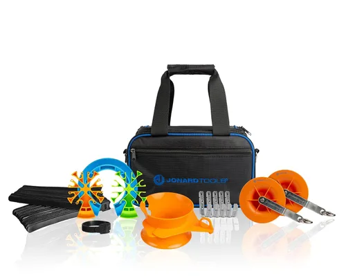 Vista 7 de Jonard Tools CP-475 Juego de poleas de cable (paquete de 2) para cables eléctricos, de red y coaxiales de bajo voltaje, instalación de cables