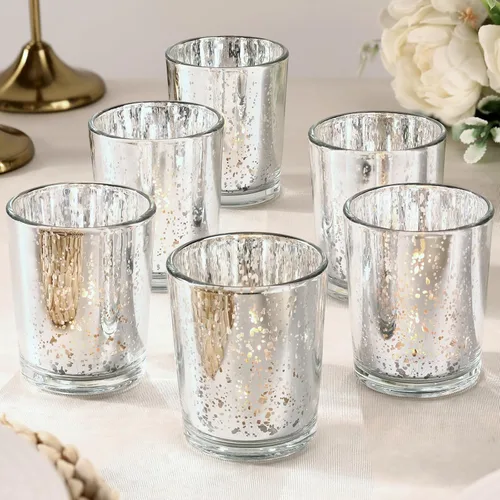 Vista 22 de LETINE 6 portavelas votivas moradas, tamaño votivo estándar para velas votivas regulares, soporte para velas de té para decoración del hogar Púrpura