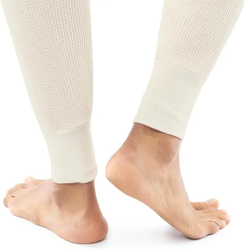 Vista 5 de Indera Pantalones largos de algodón pesado, ropa interior térmica para hombres en tallas altas naturales