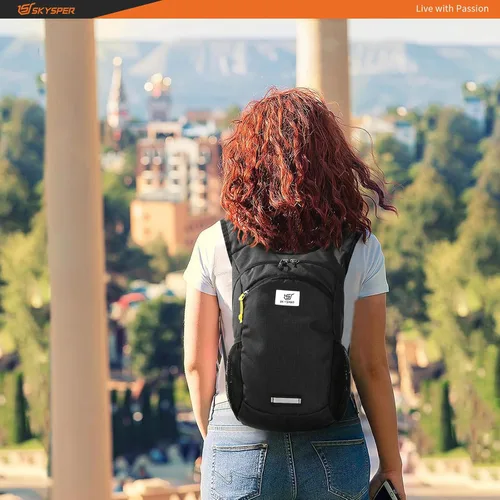 Vista 6 de SKYSPER Mochila de senderismo de 10 L, ligera, plegable, mochila de viaje pequeña para mujeres y hombres, mochila plegable para exteriores