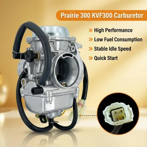 Vista 3 de Carburador para Ka.wasaki KVF300 KVF 300 Prairie 300 2X4 4X4 1999-2002 ATV KVF300B KVF300A OE # 15003-1437 con kit de herramientas de limpieza