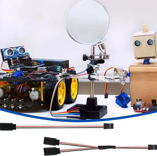 Vista 5 de Eccliy Cable de extensión servo de 15 piezas, conector Y de 3 pines, divisor de enchufe macho a hembra, servo adaptador de extensión compatible