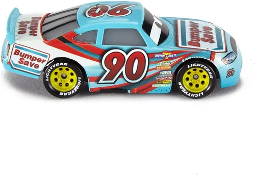 Vista 2 de Auto de juguete Disney/Pixar Cars 3, Ponchy Wipeout (con resguardo trasero), vehículo die-cast