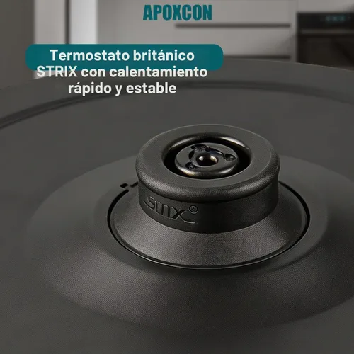 Vista 6 de APOXCON Cafetera eléctrica percoladora de acero inoxidable con dos perillas de progreso de preparación transparente de vidrio resistente y mango