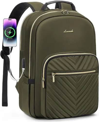 Vista 17 de LOVEVOOK Laptop Backpack for Women,Quilted Work Travel College Laptop Bag