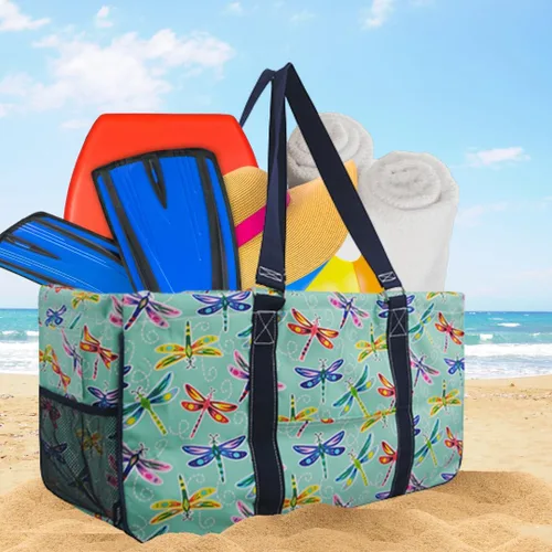 Vista 55 de NGIL Bolsa de comestibles reutilizable extra grande plegable de gran tamaño para comestibles, almacenamiento, picnic, playa, Estampado