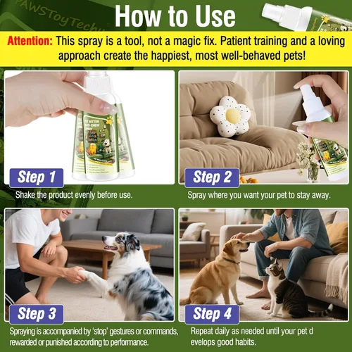 Vista 5 de Spray amargo antimasticable para perros, deja de masticar y lamer, sin aerosol masticable para perros y gatos, protege las pertenencias