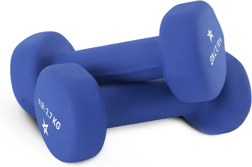 Vista 13 de Yes4All Neoprene Dumbbells, Pairs and Sets with Rack for Home Workouts A. Púrpura
