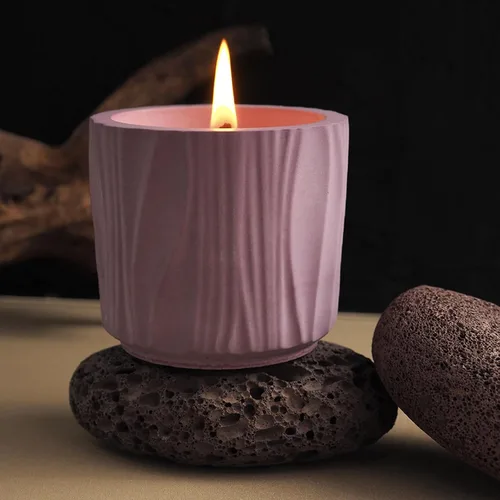 Vista 5 de Moldes redondos para tarros de velas, moldes de silicona cilíndricos creativos, moldes de fabricación de botellas redondas de hormigón para soporte