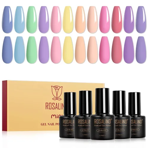 Vista 14 de ROSALIND Esmalte de uñas de gel de ojo de gato con imán, 12 piezas, esmalte de uñas de gel brillante holográfico púrpura azul rojo, esmalte de uñas