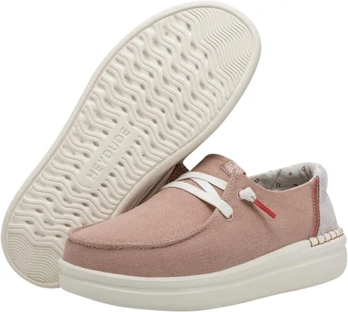 Vista 3 de Hey Dude Wendy Rise Peacock - Mocasines con cordones, para mujer, cómodos y ligeros