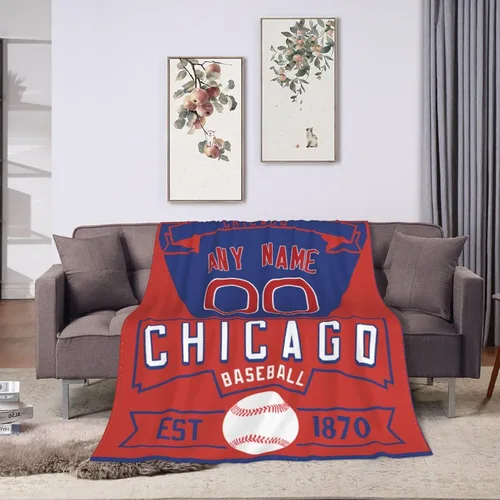 Vista 25 de Manta personalizada para cama, regalo para fanáticos del béisbol, manta de forro polar para invierno y verano, manta personalizada con nombre