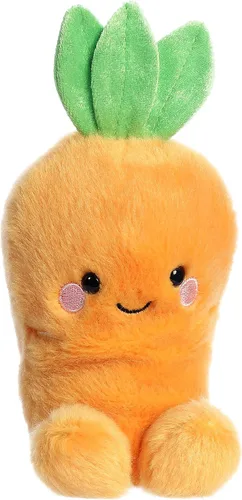 Vista 3 de Aurora® Adorable animal de peluche Palm Pals™ Cheerful Carrot™, divertido peluche coleccionable para niños y adultos, perfecto para decorar