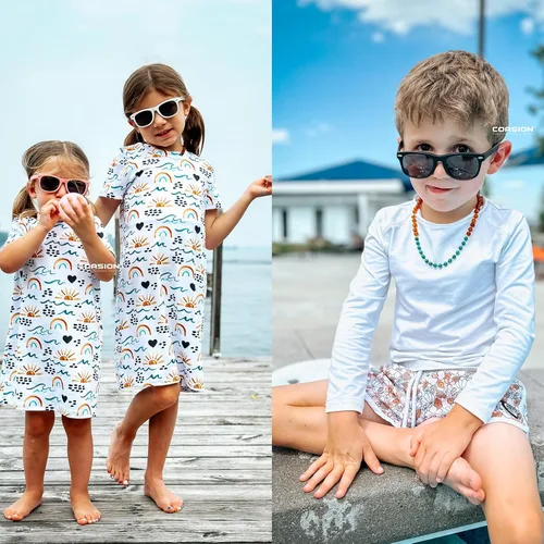 Vista 39 de Lentes de sol polarizados de goma elastómero termoplástico (TPEE) flexible, para niñas y niños de 3 a 9 años