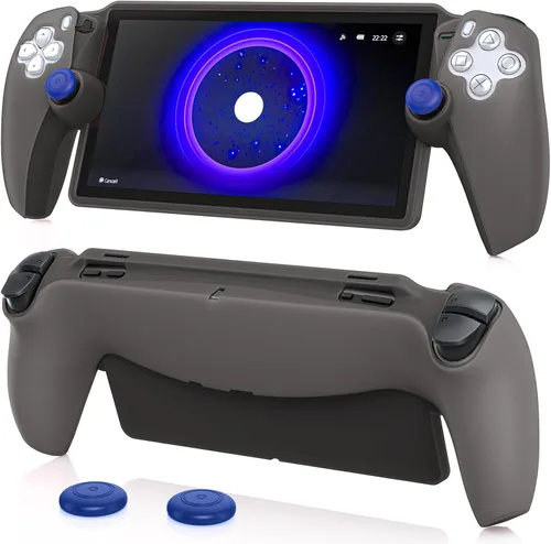 Vista 7 de FYOUNG Protective Case for Playstation Portal, Silicone Soft Grip Cover Case Protector with Full Protection and Non-Slip Thumb Grips Accessories Kit