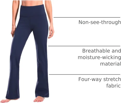 Vista 55 de Safort Pantalones de yoga con entrepierna de 28" 30" 32" 34"más amplios en la parte inferior para botas altas, 4 bolsillos, UPF50+