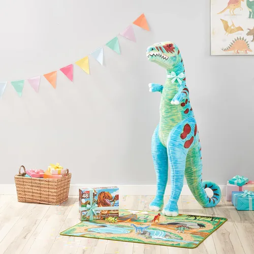 Vista 9 de Melissa & Doug, dinosaurio T-Rex gigante – Peluche realista (más de 4 pies de altura)