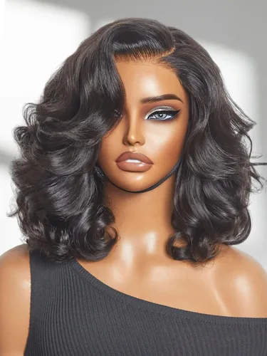 Vista 34 de LUVME HAIR Pelucas de cabello humano rizado sin pegamento de 6 pulgadas, precortadas, indetectable, HD, encaje Bob, peluca corta y rizada con ondas