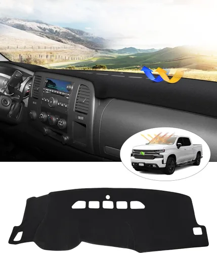 Vista 65 de CARTIST Cubierta negra para salpicadero para Toyota Solara 2004-2008, antideslizante, antirreflejo, protección UV, tapete interior de primera calidad