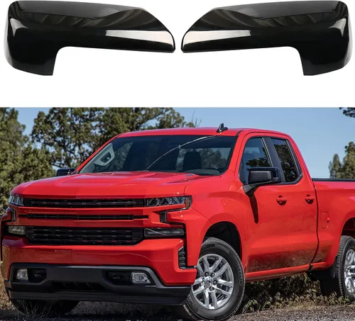 Vista 9 de sportuli Tapa Espejo Negro Reemplazo para 2019-2025 Accesorios de Chevy Silverado / GMC Sierra 1500 (Negro)