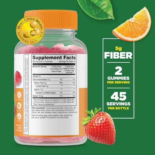 Vista 3 de Lifeable Multivitamínico para niños + fibra prebiótica para niños, paquete de gomitas – Gran sabor, suplemento vitamínico, sin gluten, sin OMG