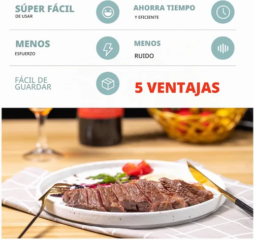 Vista 5 de Cuber manual del ablandador de la carne, filete resistente del Cuber