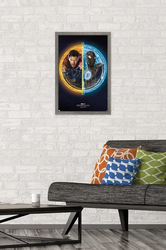 Vista 2 de Trends International Marvel Spider-Man: No Way Home - Póster de pared dúo, 22.4 pulgadas de largo x 14.7 pulgadas, versión enmarcada de madera