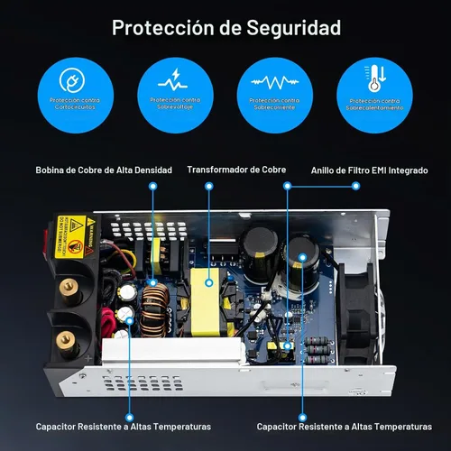 Vista 6 de Convertidor de 1000 W, convertidor de 110 V CA a 12 V CC, fuente de alimentación, transformador de interruptor de corriente máxima de 83 A CC