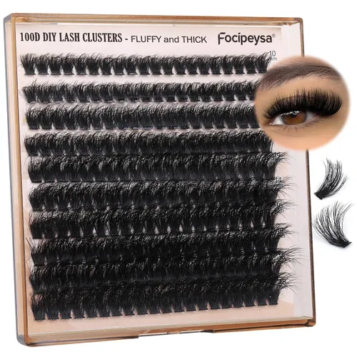 Vista 21 de Racimos de Pestañas de Volumen Completo DIY Extensión de Pestañas 10-18MIX Racimos de Pestañas Curvadas en D 200D Pestañas Individuales Onduladas