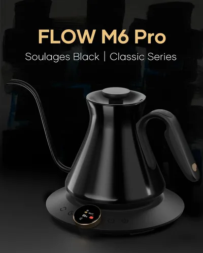 Vista 5 de Cocinare Soulagues - Hervidor eléctrico de cuello de cisne, control de temperatura de ±0.5℉ para café y té de goteo, interior de acero inoxidable