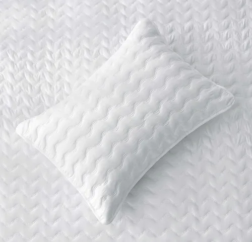 Vista 4 de Chezmoi Collection Destiny - Juego de edredón de 3 piezas, color blanco, tamaño King, juego de colcha acolchada ligera de microfibra suave lavada a