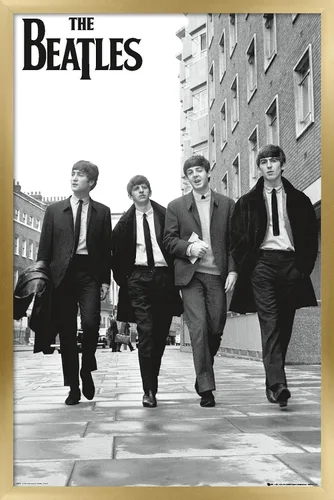 Vista 8 de Trends International The Beatles - Póster de pared "En Londres", 22.375 x 34 pulgadas, versión con marco de madera de granero