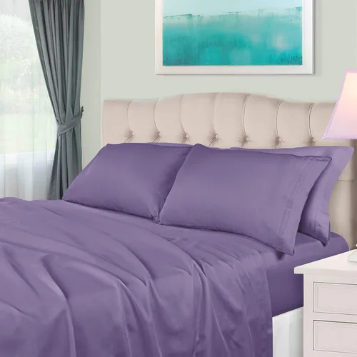 Vista 43 de BLUENILEMILLS Juego de ropa de cama ultrasuave de algodón egipcio de fibra larga, 650 hilos, lujoso, elegante, tejido de satén suave, 1 sábana