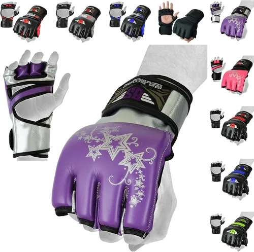 Vista 16 de BeSmart Guantes de Kickboxing UFC - Guantes de MMA para Sparring y Entrenamiento para Artes Marciales Mixtas, Adultos Hombres y Mujeres