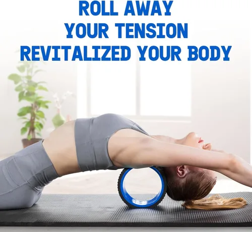 Vista 6 de Yes4All Yoga Wheel Roller, 500 lb Capacity Back Cracker Roller for Comfort HIPS & Neck, Available in 6”/10”/12” Sizes