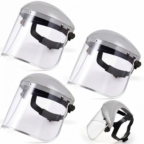 Vista 10 de Copkim Paquete de 3 Protectores Faciales Super Seguros para Rectificado. Protector Facial Transparente para Rectificado y Corte. Resistente a