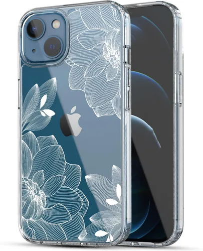 Vista 16 de RANZ Compatible con Funda para iPhone 13, Serie Anti-Arañazos y a los Golpes, Carcasa Protectora de TPU y PC Transparente para iPhone 13 (6.1")