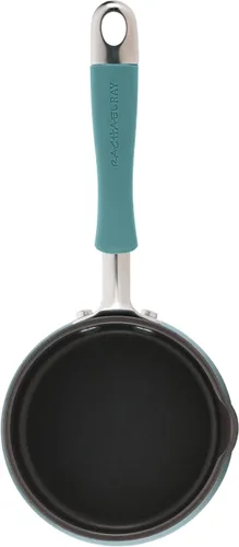 Vista 9 de Rachael Ray Cucina - Calentador de mantequilla antiadherente/cacerola pequeña, 0.75 cuartos de galón, azul agave